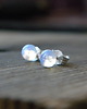 kolczyki wire wrapping 4mm  opalizujące kropki  - sztyfty 1