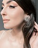Biżuteria ślubna STELLA  - srebrne kolczyki sztyfty, rozety w stylu glamour 2