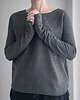 bluza bez kaptura damska Gruby Wąski rękaw Grafit melanż 2