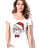 t-shirt damskie Koszulka organiczna z nadrukiem Christmas Tiger 1