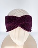 opaski do włosów Ciemno fioletowa opaska merino twist na jesień 3