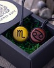 wisiory Naszyjnik znak zodiaku Rak- drewniany amulet astrologiczny 1