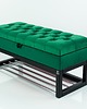 ławki 120 cm Kufer pikowany welur butelkowa zieleń 2