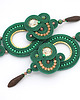 kolczyki soutache Szmaragdowe eleganckie kolczyk 3