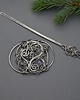 spinki i klamry do włosów Spinka do włosów i do szala ozdobna kwarc różowy wire wrapping 2