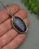 wisiory Wisiorek niebieski labradoryt wire wrapping 1