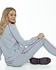 bluza bez kaptura damska BLUZA bawełniana z lampasem Magenta 4