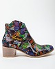 botki damskie BOTKI KWOBOJKI NA 5 CM KLOCKU - SKÓRA NATURALNA - MODEL 483 - KOLOR MOTYL 2