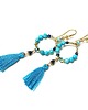 kolczyki z kamieniami Kolczyki Wianki boho  /blue lagoon/ 1