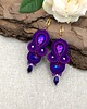 kolczyki soutache Kolczyki sutasz fioletowe "Anya" delikatne romantyczne małe 2