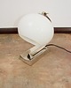 lampy stołowe Lampka Art Deco lata 40.  mosiądz niklowany + szkło  E27  vintage 4