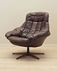 fotele Fotel obrotowy skórzany, duński design, lata 60, H.W. Klein, Bramin 1