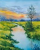 obrazy Obraz  akwarela "Rzeka" 40x30 cm 3