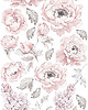 naklejki ścienne do pokoju dziecka Naklejki "Pink peonies" 2