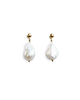 kolczyki pozłacane Kolczyki srebrne Irregular Pearl Earrings / Large 1