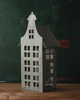 świeczniki i świece Lampion domek-metalowy na tealight, duży, srebrny, złoty, wer.1 3