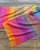 szale damskie UNIKAT szal dziergany (jak tkany) "Autumn Rainbow" 1