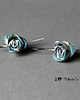 kolczyki wire wrapping Awangardowe metaliczne kolczyki srebrne PAYAR 1