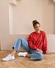 bluza bez kaptura damska Bluza Iconic Ceglana 2