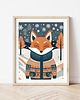 grafiki i ilustracje PLAKAT świąteczny zimowa ilustracja lis pokój dziecka 1
