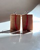 kolczyki drewniane Drewniane kolczyki prostokąty 3