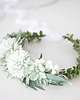 Ślubne ozdoby do włosów Miętowy wianek na głowę boho 5