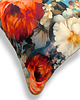 poduszki z grafiką Turkusowa poduszka dekoracyjna w kwiaty 45x45 Floral Vintage 2