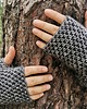 rękawiczki damskie Mitenki bawełna merino COSY grafit 2