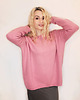 swetry damskie  Sweter z kaszmiru 100% różowy gładki kaszmirowy sweter over size 1