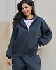bluza z kapturem damska Bluza z kapturem PUFFA ZIP Carbon damska 1