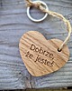 breloki Brelok serce z drewna, dobrze, że jesteś 6