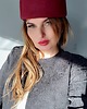 czapki damskie Toczek wełniany / fascynator bordo 6