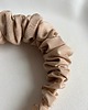opaski do włosów Beżowa jedwabna marszczona opaska Beige Silk maxi 3