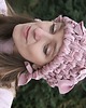 opaski do włosów Różowa ciepła opaska handmade 1