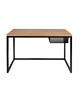 biurka Biurko loftowe stal drewno czarne 120cm x 50cm dąb industrialne 2