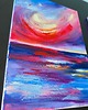 obrazy Abstrakcja Morze i Niebo Komplet 2 Obrazów Zachód Słońca 35x50 2