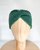 opaski do włosów Zielona opaska z merino twist 1