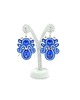 kolczyki soutache Kobaltowo-srebrne kolczyki sutasz - kolekcja Angel 1