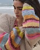 swetry damskie  Sweter Rainbow sleeve spring 2