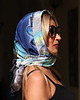 szale damskie Szal jedwabny Szare Kamieniczki -  Hand Made 2