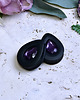 biżuteria różna Tunele do uszu łezki 10-100mm ze szklanym kryształkiem #010 Amethyst 4