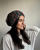 czapki damskie Kolorowa duża czapka beanie z wełną i alpaką 2