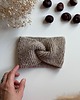 opaski do włosów Wełniana opaska twist na głowę 100%  alpaka, beżowa 2