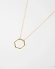 złote naszyjniki 16k Gold Plated Hexagon Necklace 4