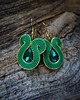kolczyki soutache Małe zielone kolczyki soutache 3