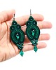 kolczyki soutache Verra zielone romantyczne eleganckie kolczyki sutasz z kryształkami 1