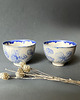filiżanki Zestaw Ceramicznych Czarek - Kwiatowy, Kobaltowy Wzór 2
