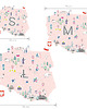 naklejki ścienne do pokoju dziecka MAPA POLSKI różowa - naklejka na ścianę 6