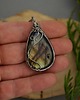 wisiory Wisior kolorowy labradoryt wire wrapping 4