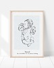 obrazy i plakaty do pokoju dziecięcego Metryczka - PLAKAT LINE ART Chłopiec 2